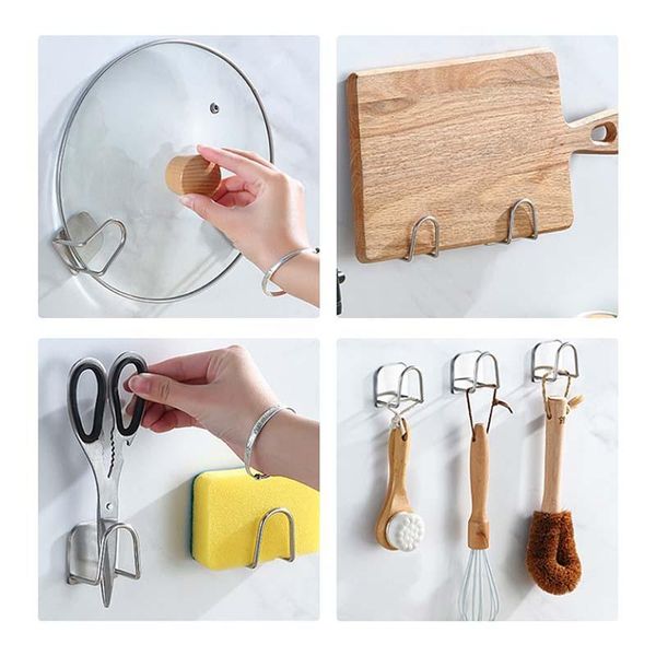 hooks & rails 2 pcs kitchen sponges holder self adhesive suction cup sink drain drying rack stainless steel soap organizer
hooks & rails 2 pcs kitchen sponges holder self adhesive suction cup sink drain drying rack stainless steel soap organizer