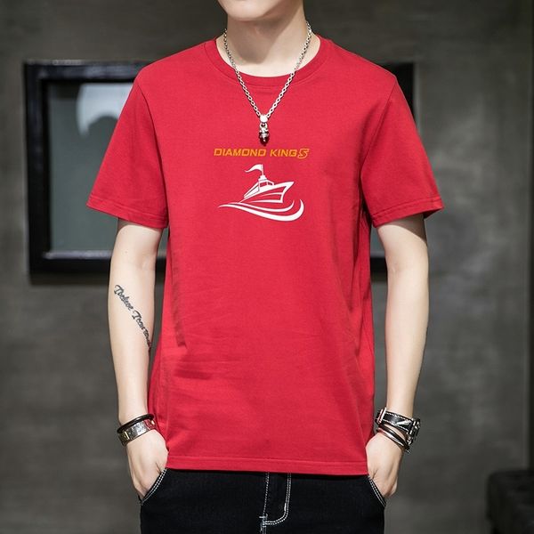 2021 new summer trend short large round neck cotton half sleeve casual youth t-shirt men's wear, White;black
2021 new summer trend short large round neck cotton half sleeve casual youth t-shirt men's wear, White;black