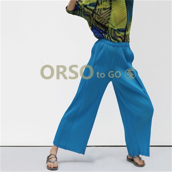 dresses miyake fashion solid mid waist wide leg pleated pants, White 
dresses miyake fashion solid mid waist wide leg pleated pants, White