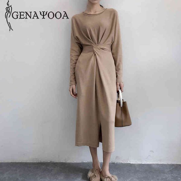 genayooa vintage women o neck knitting maxi long sleeve party dresses casual streetwear winter dress fashion 210417, Black;gray
genayooa vintage women o neck knitting maxi long sleeve party dresses casual streetwear winter dress fashion 210417, Black;gray