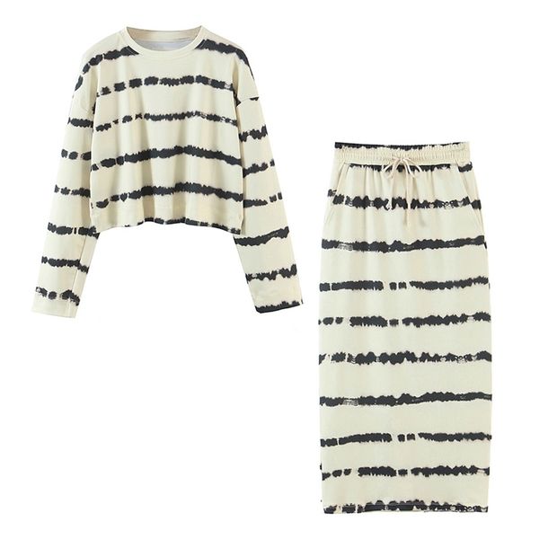 women tie dye suits casual o-neck pullovers and elastic waist skirts female knitted for spring summer 210524, White
women tie dye suits casual o-neck pullovers and elastic waist skirts female knitted for spring summer 210524, White