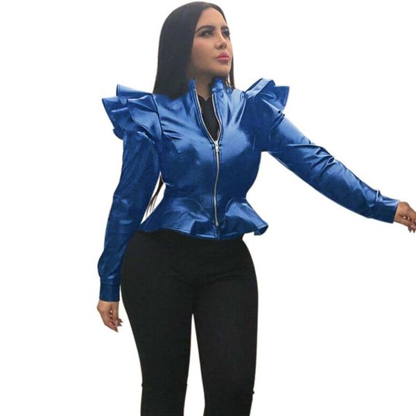 women's jackets autumn winter black pu leather jacket women motorcycle biker moto vintage ruffles zip slim coats outerwear chaqueta muj, Black;brown
women's jackets autumn winter black pu leather jacket women motorcycle biker moto vintage ruffles zip slim coats outerwear chaqueta muj, Black;brown