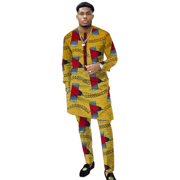 men's vests african print shirt+pant set clothing long sleeve patch trousers nigerian outfits male wedding wear customized zzep, Black;white
men's vests african print shirt+pant set clothing long sleeve patch trousers nigerian outfits male wedding wear customized zzep, Black;white