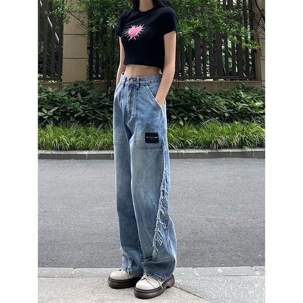 women's jeans retro design blue ladies y2k straight and thin loose high waist wide leg mopping street pants autumn 2021
women's jeans retro design blue ladies y2k straight and thin loose high waist wide leg mopping street pants autumn 2021