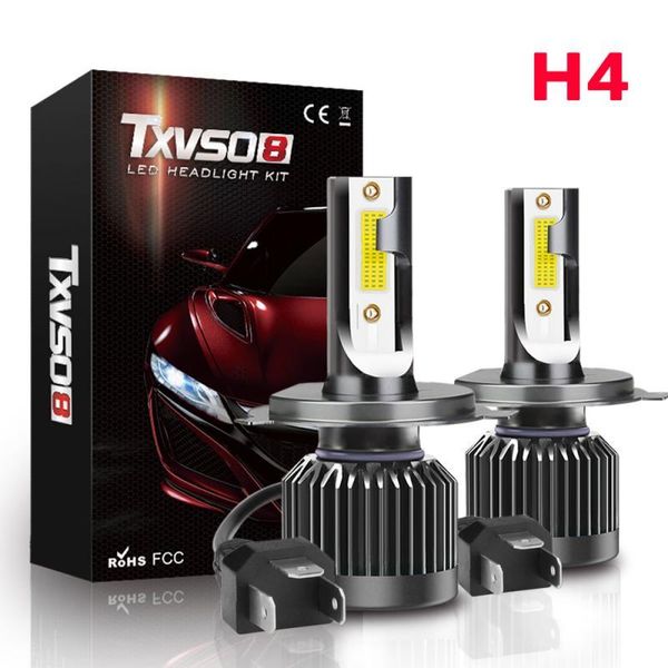 h4 led bulb headlight kit 12v lamp 80w 6000k 12000lm car mini light headlights ip68 waterproff fog lamps