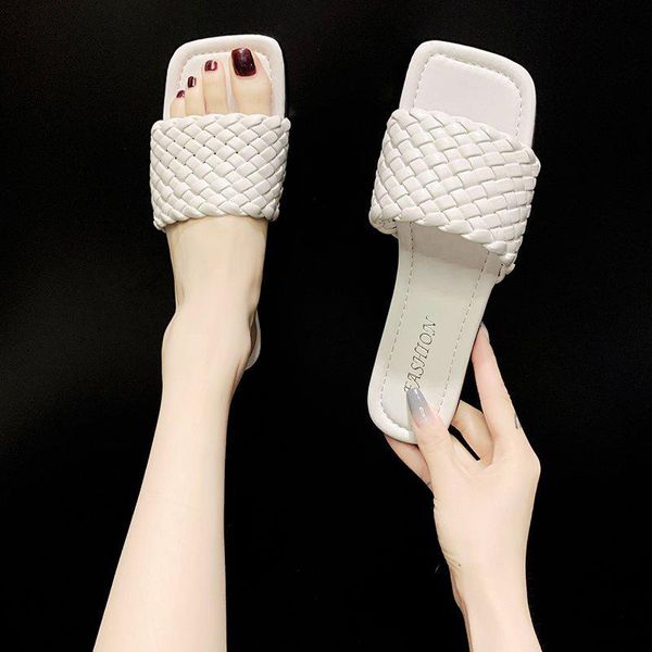 slippers 2021 women weave solid female sewing square toe casual slides ladies beach summer fashion comfortable flat plus size, Black
slippers 2021 women weave solid female sewing square toe casual slides ladies beach summer fashion comfortable flat plus size, Black
