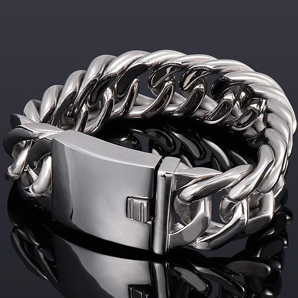 link, chain 20/22mm stainless steel curb cuban link bracelet men cool masculine wristband man homme armband classic male jewelry gifts, Black
link, chain 20/22mm stainless steel curb cuban link bracelet men cool masculine wristband man homme armband classic male jewelry gifts, Black