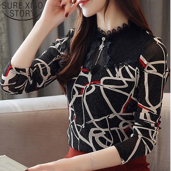 autumn fashion chiffon blouses long sleeve black lace stand collar casual soft women clothing 5542 50 210415, White
autumn fashion chiffon blouses long sleeve black lace stand collar casual soft women clothing 5542 50 210415, White