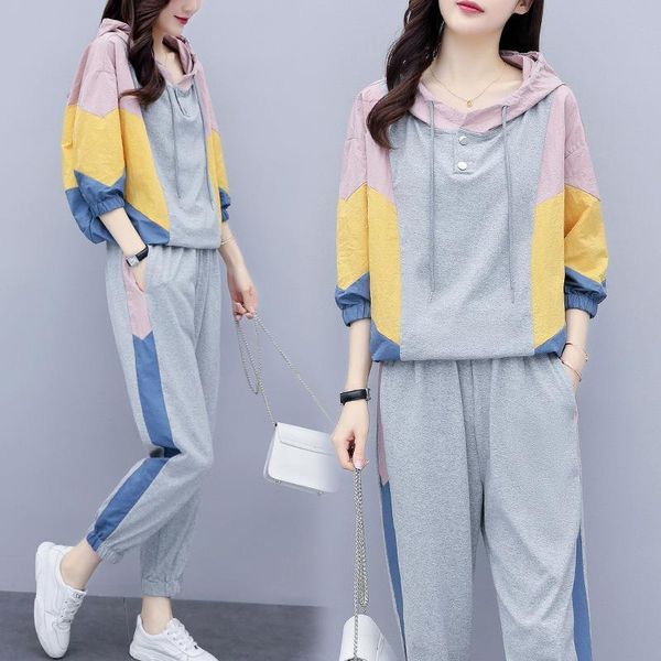 spring summer sports suit women tracksuits korean version loose style tracksuit leisure sweater two piece set, Gray
spring summer sports suit women tracksuits korean version loose style tracksuit leisure sweater two piece set, Gray