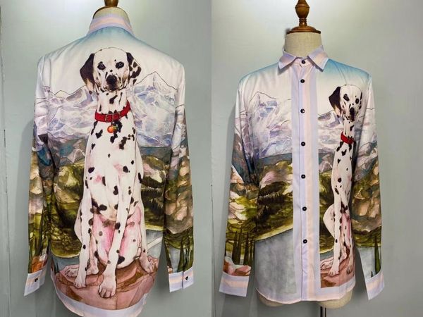 men's casual shirts w1870 fashion 2021 runway luxury european design party style clothing, White;black
men's casual shirts w1870 fashion 2021 runway luxury european design party style clothing, White;black