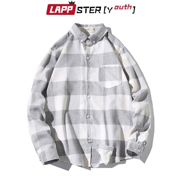 lappster men harajuku plaid shirts vintage casual long sleeve pocket korean fashions hip hop loose plus size 210420, White;black
lappster men harajuku plaid shirts vintage casual long sleeve pocket korean fashions hip hop loose plus size 210420, White;black
