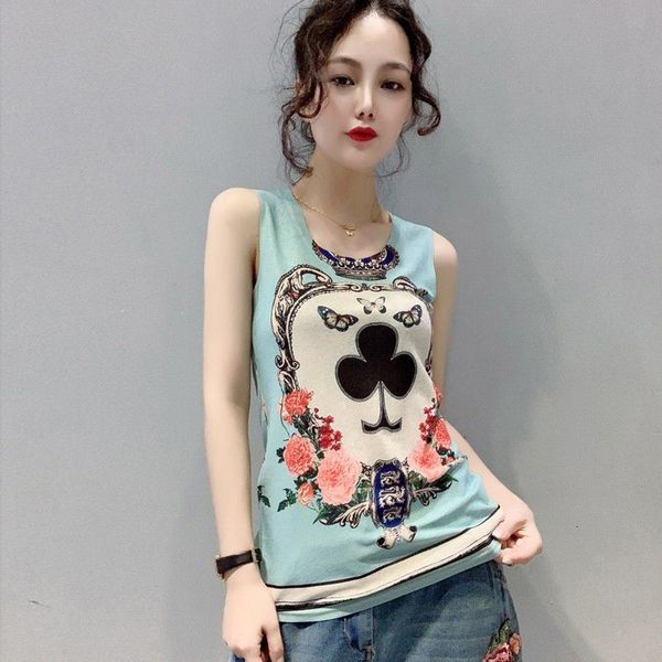 camis spring summer fashion women without sleeves femme thin print tank all combined casual mesh superior mujer s677, White
camis spring summer fashion women without sleeves femme thin print tank all combined casual mesh superior mujer s677, White