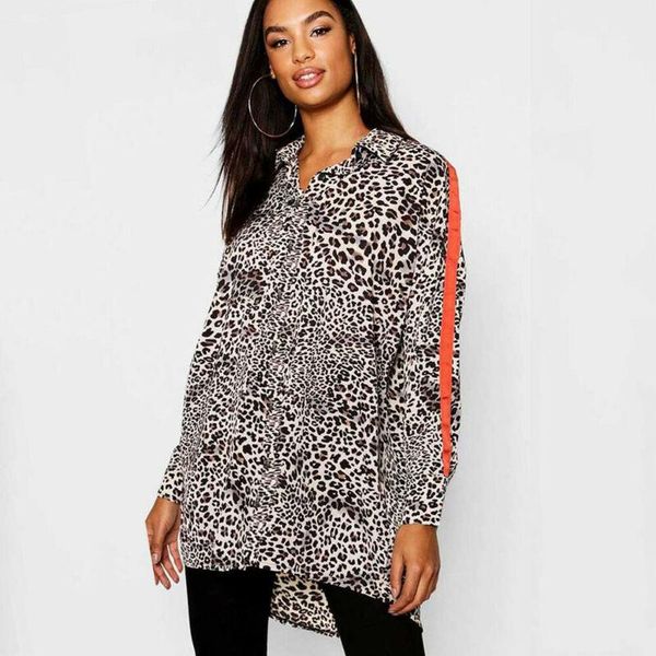 women's blouses & shirts women t-shirt leopard printed tee deep v-neck long sleeve blouse, White
women's blouses & shirts women t-shirt leopard printed tee deep v-neck long sleeve blouse, White