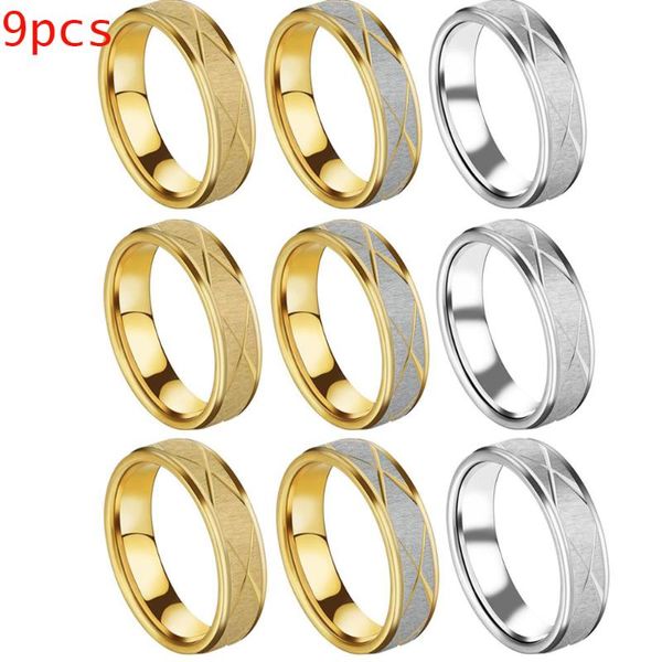 wedding rings 9pcs stainless steel matte finger gold silver color carved male casual engagemen band jewelry boyfriend gift, Slivery;golden
wedding rings 9pcs stainless steel matte finger gold silver color carved male casual engagemen band jewelry boyfriend gift, Slivery;golden