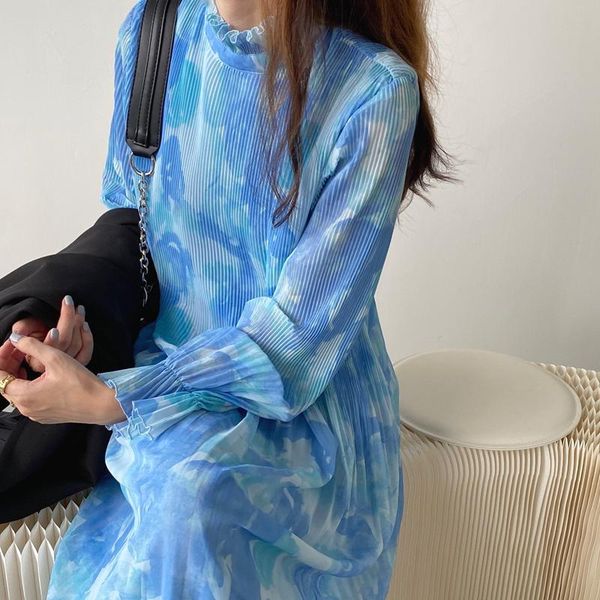 casual dresses one-piece women korean chic loose white tie-dye ink print pleated ruffled chiffon dress french elegant long sleeve vestido, Black;gray
casual dresses one-piece women korean chic loose white tie-dye ink print pleated ruffled chiffon dress french elegant long sleeve vestido, Black;gray