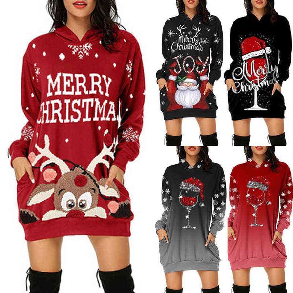 christmas dress women casual long sleeve printed sweatshirts dress plus size evening pullover hooded party female dresses y1118, Black
christmas dress women casual long sleeve printed sweatshirts dress plus size evening pullover hooded party female dresses y1118, Black
