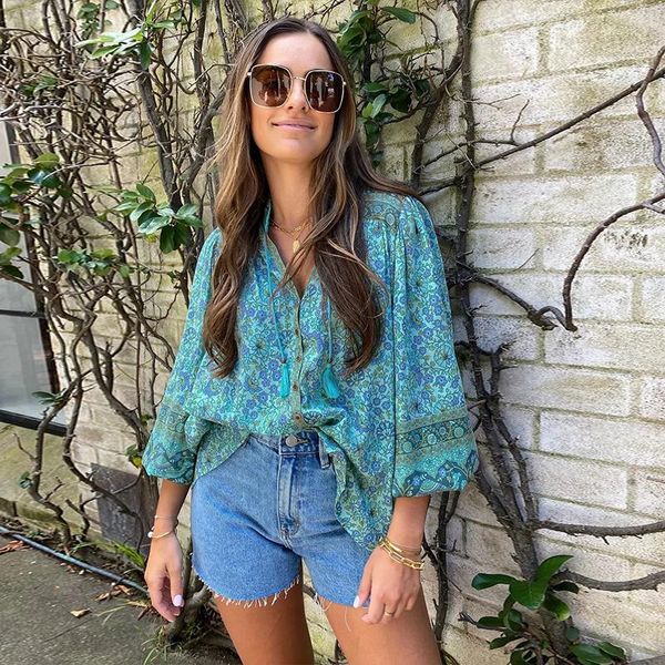 women's blouses & shirts casual floral print buttons up blouse oversized shirt women holiday fashion female long autumn winter, White
women's blouses & shirts casual floral print buttons up blouse oversized shirt women holiday fashion female long autumn winter, White
