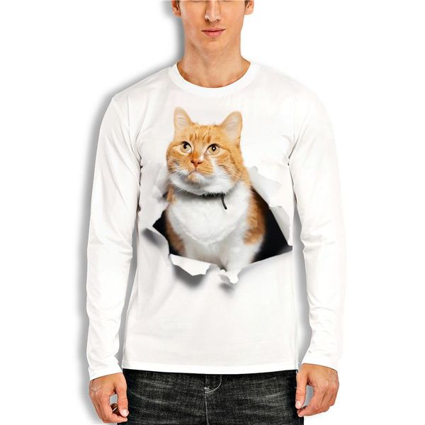Casual 3D printing T-shirt visual impact party top street style round neck high quality long sleeve graphic optical illusion plus size print, White;black
Casual 3D printing T-shirt visual impact party top street style round neck high quality long sleeve graphic optical illusion plus size print, White;black