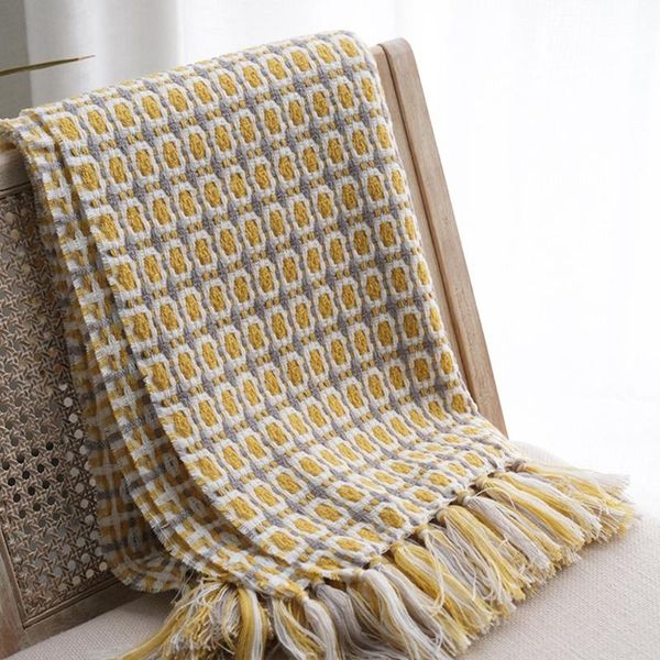 blankets pastoral style yellow sofa blanket knitted throws simple design check pattern home textiles finished supplies
blankets pastoral style yellow sofa blanket knitted throws simple design check pattern home textiles finished supplies