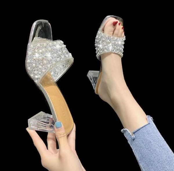 slippers net red super fire women's spring and summer 2021 transparent high-heeled rhinestone sandals, Black
slippers net red super fire women's spring and summer 2021 transparent high-heeled rhinestone sandals, Black