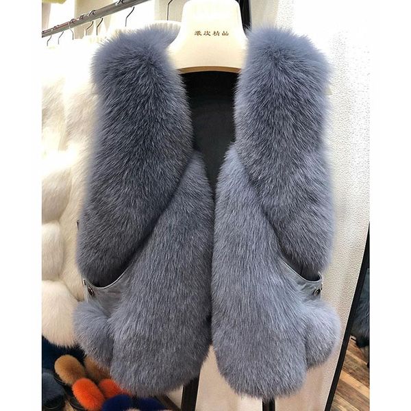 women's fur & faux short 2021 women real vest fashion sleeveless winter warm genuine waistcoat female natural gilet, Black
women's fur & faux short 2021 women real vest fashion sleeveless winter warm genuine waistcoat female natural gilet, Black