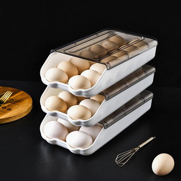 kitchen auto scrolling egg tray fridge orgainizer container storage box bottles & jars
kitchen auto scrolling egg tray fridge orgainizer container storage box bottles & jars