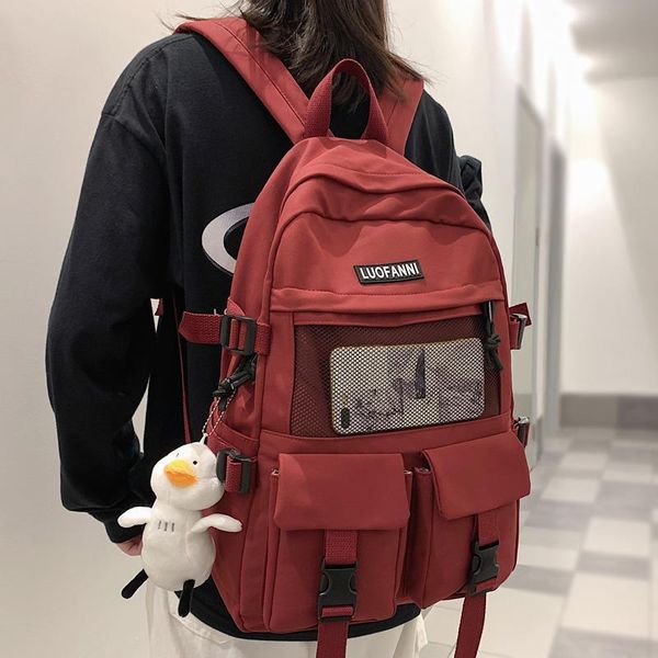large capacity insert buckle couples backpack tuck net waterproof nylon schoolbag women laptop
large capacity insert buckle couples backpack tuck net waterproof nylon schoolbag women laptop