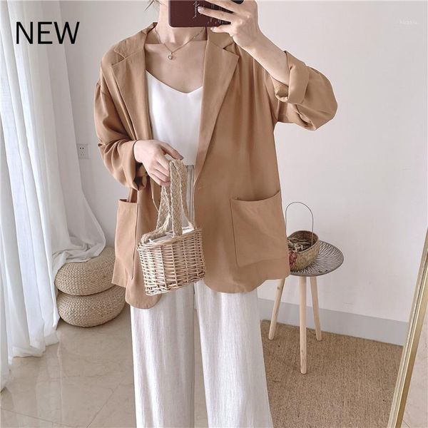 women's long-sleeved blazer design sense niche early summer korean casual wild loose suit women pl172 suits & blazers, White;black
women's long-sleeved blazer design sense niche early summer korean casual wild loose suit women pl172 suits & blazers, White;black
