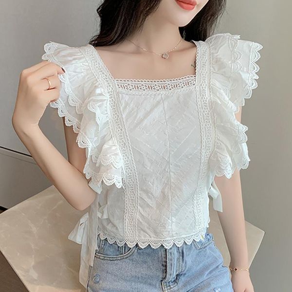 women's blouses & shirts flying sleeve white shirt summer ruffles sweet short design korean fashion womens and
women's blouses & shirts flying sleeve white shirt summer ruffles sweet short design korean fashion womens and