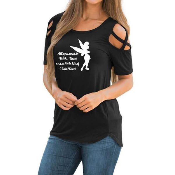 women's t-shirt all you need is a little faith trust fairy shirt for female harajuku off shoulder gift vintage women femme casual, White
women's t-shirt all you need is a little faith trust fairy shirt for female harajuku off shoulder gift vintage women femme casual, White