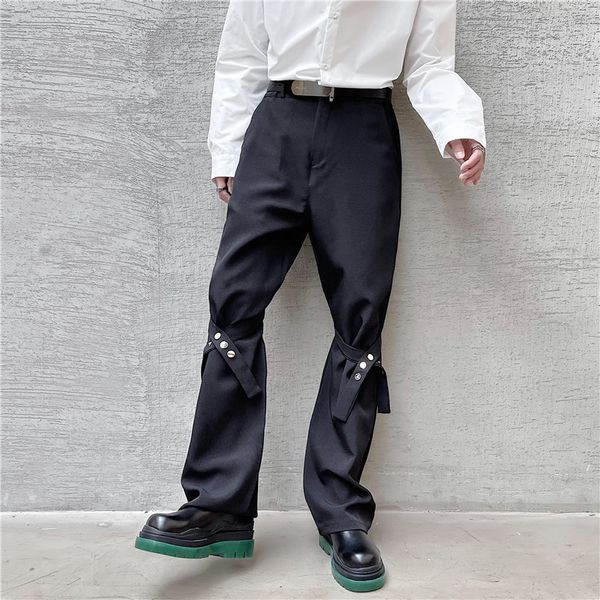 pants fashionable the 2021 high street trendy yuppie dark men's casual show style fried wide leg bandage decorative, Black
pants fashionable the 2021 high street trendy yuppie dark men's casual show style fried wide leg bandage decorative, Black