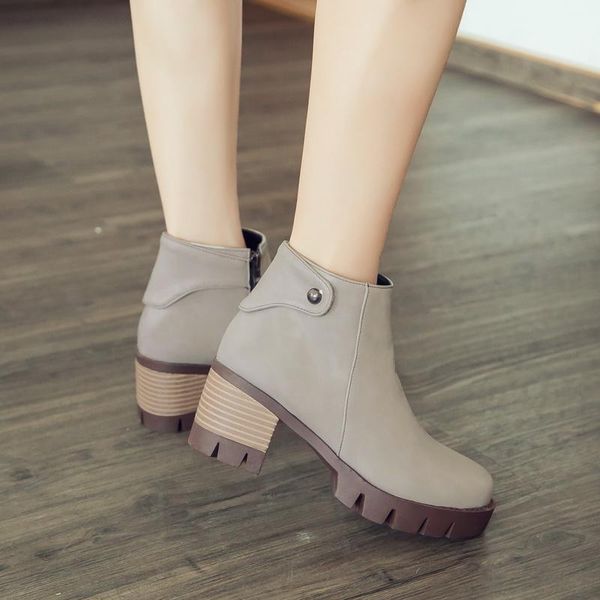 boots ankle women autumn warm pu leather short booties ladies chunky heels modern big size grey shoes, Black
boots ankle women autumn warm pu leather short booties ladies chunky heels modern big size grey shoes, Black