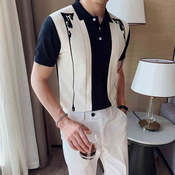 men's polos boutique shirt summer 2021 short sleeve knitted shirts slim fit turn down collar breathable homme 3xl lrs4, White;black
men's polos boutique shirt summer 2021 short sleeve knitted shirts slim fit turn down collar breathable homme 3xl lrs4, White;black