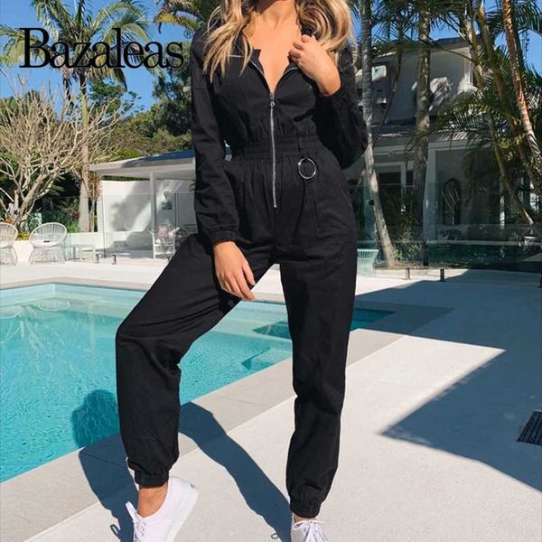 women's jumpsuits & rompers bazaleas streetwear black center zipper bodysuit long sleeve jumpsuit punk women slim, Black;white
women's jumpsuits & rompers bazaleas streetwear black center zipper bodysuit long sleeve jumpsuit punk women slim, Black;white