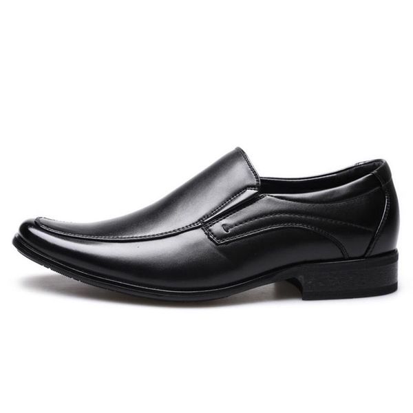 men dress shoes leather big size man derby slip-on male formal men's business, Black
men dress shoes leather big size man derby slip-on male formal men's business, Black