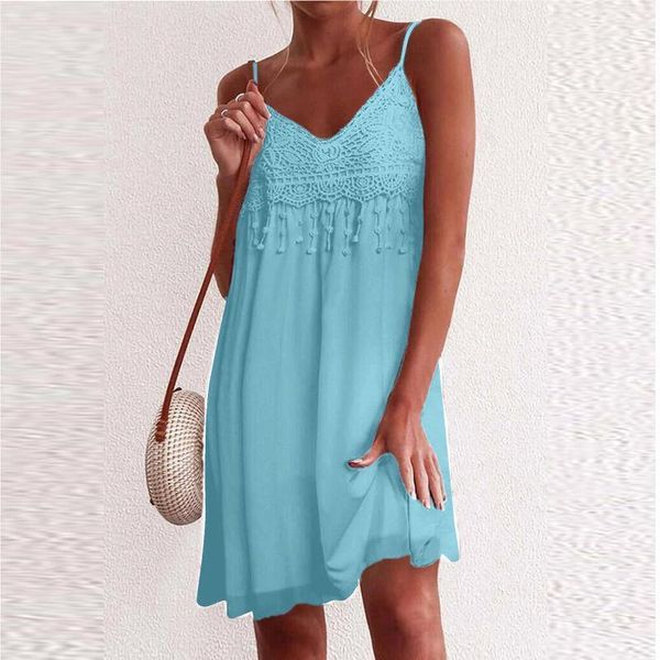 casual dresses 2021 women party lace sleeveless backless mini dress summer sling spaghetti straps v neck beach vestidos, Black;gray
casual dresses 2021 women party lace sleeveless backless mini dress summer sling spaghetti straps v neck beach vestidos, Black;gray