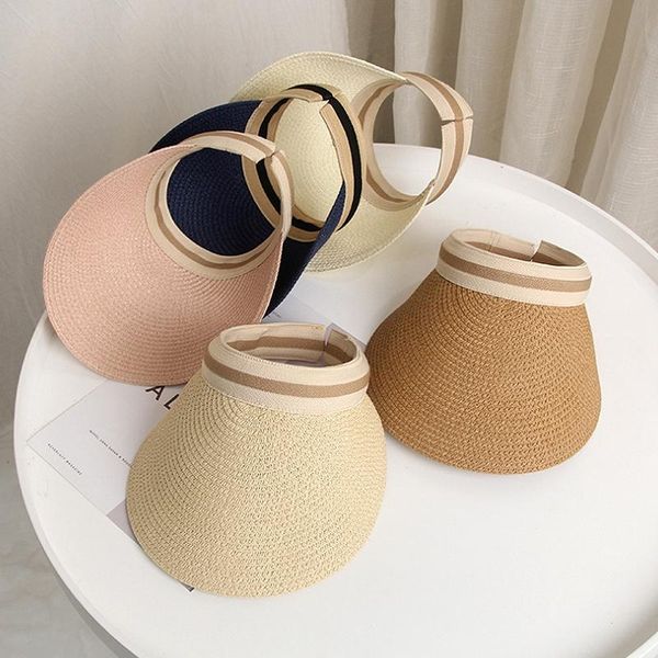 wide brim hats summer uv protection straw cap women empty sun visor caps outdoor sunshade beach activities fashion, Blue;gray
wide brim hats summer uv protection straw cap women empty sun visor caps outdoor sunshade beach activities fashion, Blue;gray