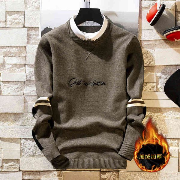 sweater knit men's warm fake two shirt collar pullover plush thickened undershirt korean fashion, White;black
sweater knit men's warm fake two shirt collar pullover plush thickened undershirt korean fashion, White;black