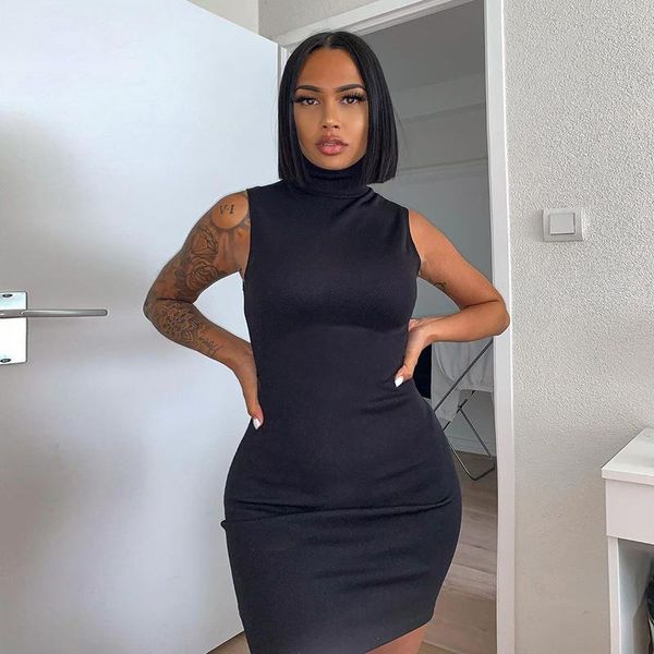 casual dresses summer solid vacation slim dress women knitting o neck sleeveless fashion skinny lady wrap 2021, Black;gray
casual dresses summer solid vacation slim dress women knitting o neck sleeveless fashion skinny lady wrap 2021, Black;gray