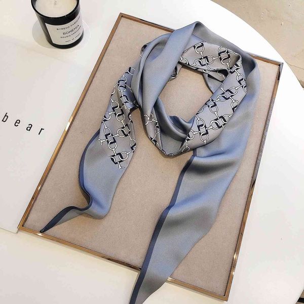 korean version solid color decorative small silk for women to wear with thin, narrow, long, pointed chain scarf dual-purpose bag, Blue;gray
korean version solid color decorative small silk for women to wear with thin, narrow, long, pointed chain scarf dual-purpose bag, Blue;gray