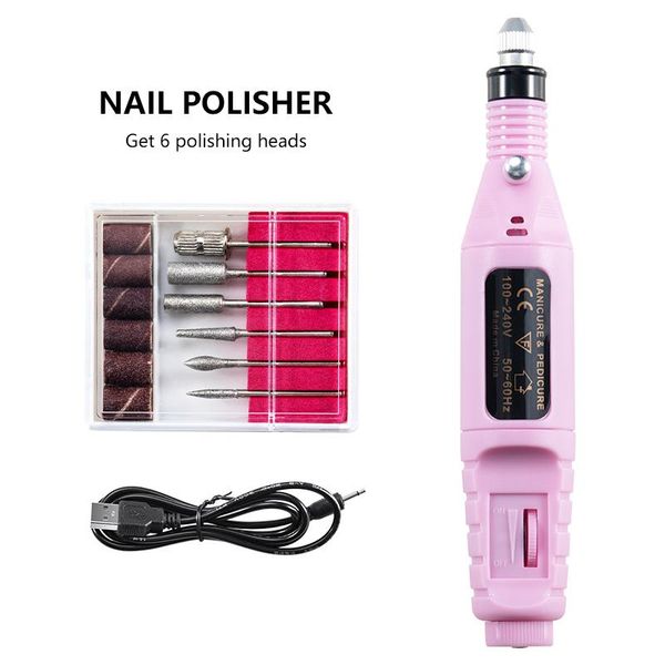 professional electric nail drill machine files pen pedicure 6 bits millinguv led gel polish remover art manicure tool kits
professional electric nail drill machine files pen pedicure 6 bits millinguv led gel polish remover art manicure tool kits