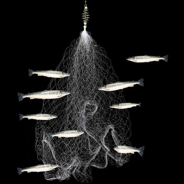 multi size fishing net trap mesh luminous netting fishnet tackle design copper spring shoal cast nets for traps party favor
multi size fishing net trap mesh luminous netting fishnet tackle design copper spring shoal cast nets for traps party favor