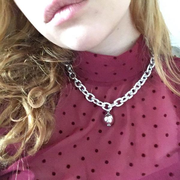 hip hop punk retro short choker necklace chunky metal chain female ball pendant jewelry necklaces, Silver
hip hop punk retro short choker necklace chunky metal chain female ball pendant jewelry necklaces, Silver