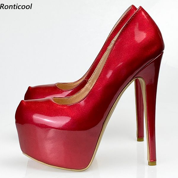 rontic new women platform shiny pumps stiletto heels round toe pretty red night club wear heels shoes us plus size 35-52, Black
rontic new women platform shiny pumps stiletto heels round toe pretty red night club wear heels shoes us plus size 35-52, Black