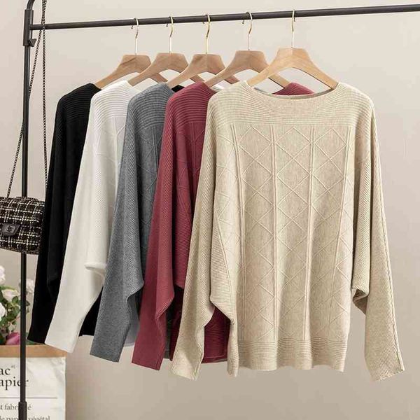 women's knits & tees checkered jacquard slash neck bat shirt fashion loose sweater knitting women knitted soft warm pullover for w, White
women's knits & tees checkered jacquard slash neck bat shirt fashion loose sweater knitting women knitted soft warm pullover for w, White