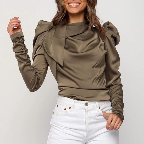 women's blouses & shirts meihuida 2021 autumn long sleeve clothing solid stack female camisas blusa mujer, White
women's blouses & shirts meihuida 2021 autumn long sleeve clothing solid stack female camisas blusa mujer, White