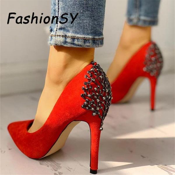 dress shoes elegant metal crystal pumps women high heel 2021 fashion ladies party wedding pointed toe shallow flock female, Black
dress shoes elegant metal crystal pumps women high heel 2021 fashion ladies party wedding pointed toe shallow flock female, Black