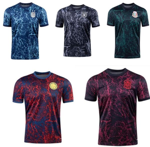 thailand mexico 2021 pre match training soccer jersey argentina spain germany men wear colombia football shirts, Black;yellow
thailand mexico 2021 pre match training soccer jersey argentina spain germany men wear colombia football shirts, Black;yellow