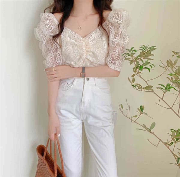 blouses summer elegant floral lace blouses women korean style sleeve v-neck shirt female plus size, White
blouses summer elegant floral lace blouses women korean style sleeve v-neck shirt female plus size, White