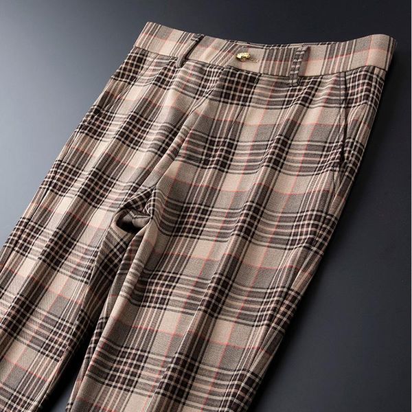 light luxury quality printed plaid pants men's self-cultivation breathable straight-leg comfortable business casual trouse w0p3, Black
light luxury quality printed plaid pants men's self-cultivation breathable straight-leg comfortable business casual trouse w0p3, Black